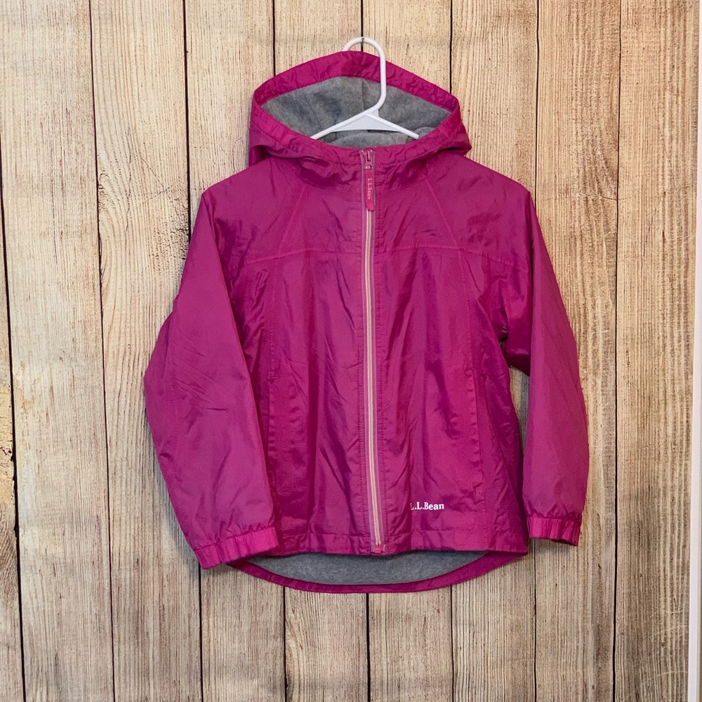 LL Bean Fleece Lined Rain Coat